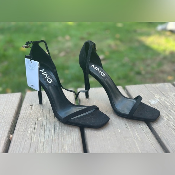 NWT Black Women’s Mango Suede Stiletto Heels 🐎 Sz 38! - Picture 5 of 9